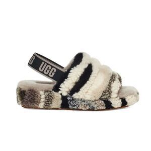 UGG Women's Fluff Yeah Cali Collage Slide Sandals Multicolor Size 6 Casual